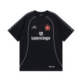 Original Manchester United Soccer Jersey T-Shirt Black Oversized Cotton Tee