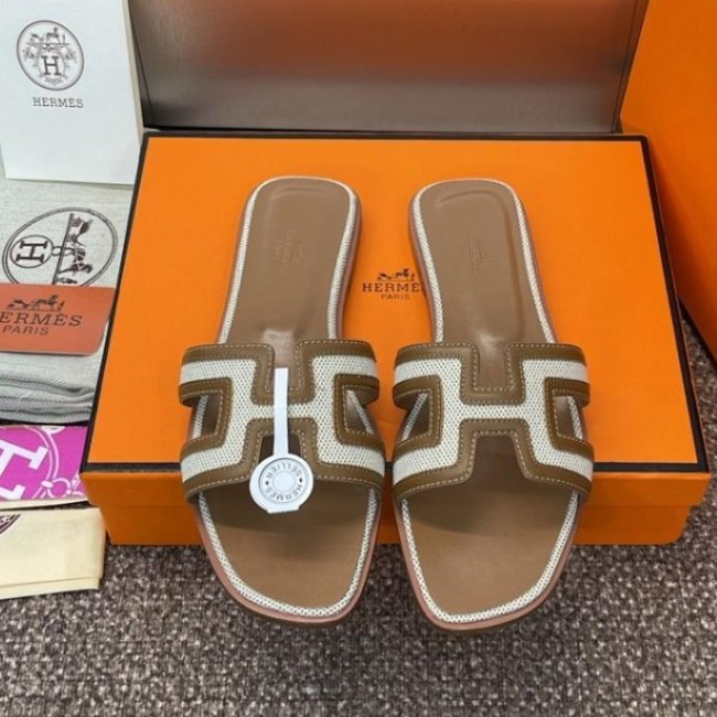 5A Canvas Oran Sandals Women's Leather Slides