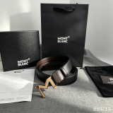 5A Men's Reversible Leather Belt with Iconic M Buckle 44825