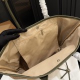 Original  Le Panier Pliage Raffia Straw Tote Bag Embossed Horse 35×28cm