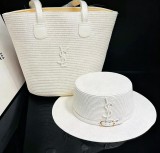 5A Straw Tote Bag And Matching Wide-Brim Hat