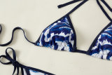 5A Women's Blue Porcelain Print Bikini Set