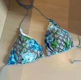 5A Blue Floral Monogram Bikini Set