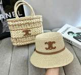 5A Straw Tote Bag And Matching Wide-Brim Hat