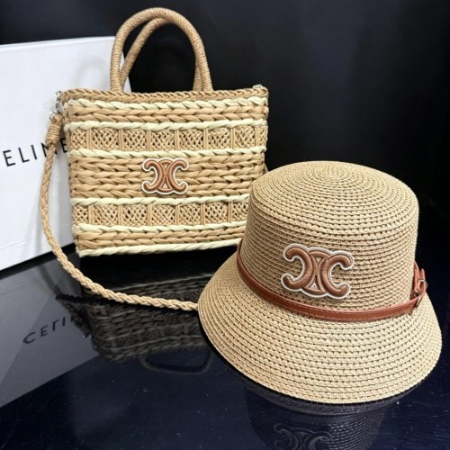 5A Straw Tote Bag And Matching Wide-Brim Hat