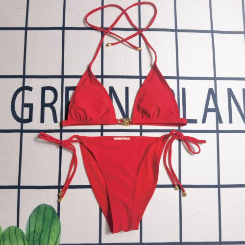 5A Women's Halter Bikini Set Red