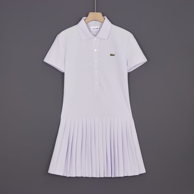 5A Women's Stretch Piqué Pleated Polo Dress