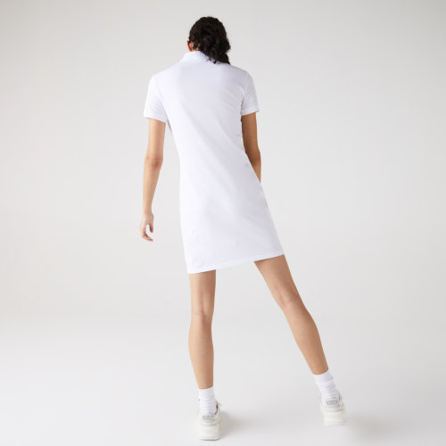 5A women's Adult casual Embroidery Short Sleeve polo skirt white 72238