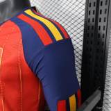 Original Spain 2026 FIFA World Cup National Teams Player Version Home Long Sleeve Jersey