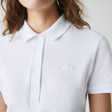 5A women's Adult casual Embroidery Short Sleeve polo skirt white 72238