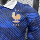 Original France 2026 FIFA World Cup National Teams Player Version Home Long Sleeve Jersey