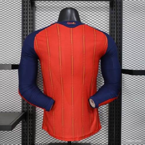 Original Spain 2026 FIFA World Cup National Teams Player Version Home Long Sleeve Jersey