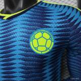 Original Colombia 2026 FIFA World Cup National Teams Player Version Away Long Sleeve Jersey