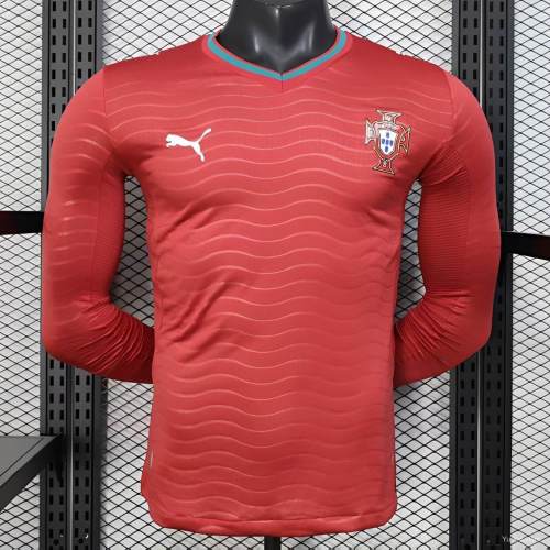 Original Portugal 2026 FIFA World Cup National Teams Player Version Home Long Sleeve Jersey