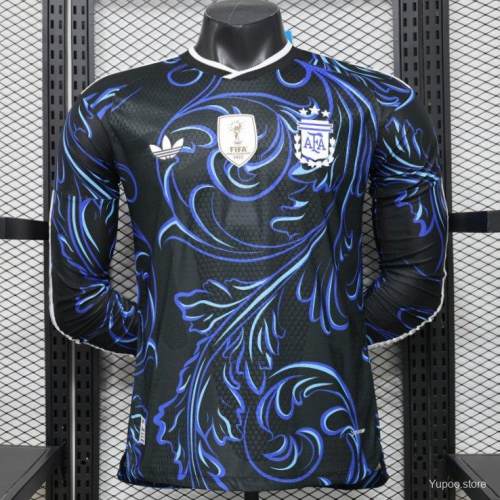 Original Argentina 2026 FIFA World Cup National Teams Player Version Away Long Sleeve Jersey