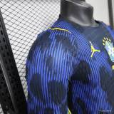 Original Brazil 2026 FIFA World Cup National Teams Player Version Away Long Sleeve Jersey