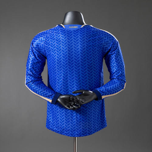Original Italy 2026 FIFA World Cup National Teams Player Version Home Long Sleeve Jersey