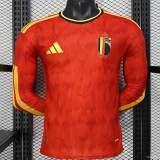 Original Belgium 2026 FIFA World Cup National Teams Player Version Home Long Sleeve Jersey