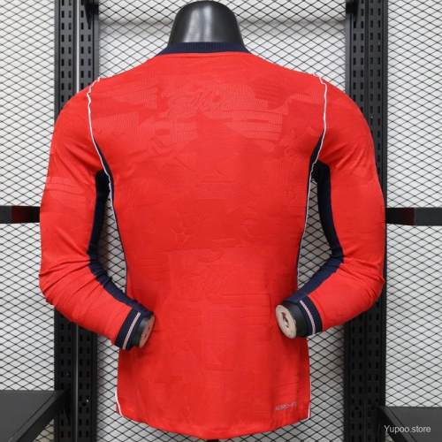 Original England 2026 FIFA World Cup National Teams Player Version Away Long Sleeve Jersey