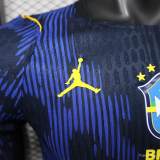 Original Brazil 2026 FIFA World Cup National Teams Player Version Away Long Sleeve Jersey