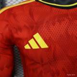 Original Belgium 2026 FIFA World Cup National Teams Player Version Home Long Sleeve Jersey