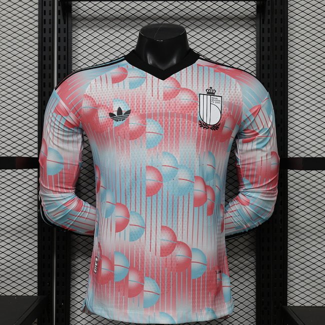 Original Belgium 2026 FIFA World Cup National Teams Player Version Away Long Sleeve Jersey