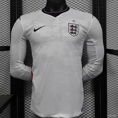 Original England 2026 FIFA World Cup National Teams Player Version Home Long Sleeve Jersey