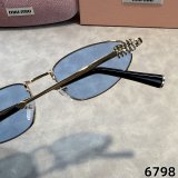 5A Women Oval Metal Sunglasses 6798