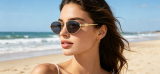 5A Women Oval Metal Sunglasses 6798