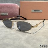 5A Women Oval Metal Sunglasses 6798