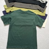 5A Men's Embroidered Logo Cotton Crew Neck T-Shirt