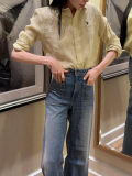 5A Women Classic Fit Striped Linen Shirt 2277