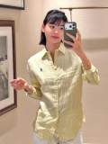 5A Women Classic Fit Striped Linen Shirt 2277