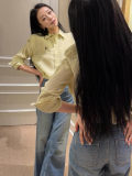 5A Women Classic Fit Striped Linen Shirt 2277