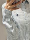 5A Women Classic Fit Striped Linen Shirt 2277