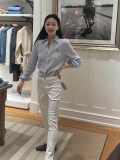 5A Women Classic Fit Striped Linen Shirt 2277
