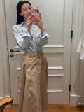5A Women Classic Fit Striped Linen Shirt 2277