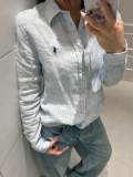 5A Women Classic Fit Striped Linen Shirt 2277