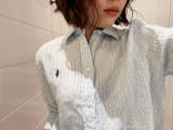 5A Women Classic Fit Striped Linen Shirt 2277