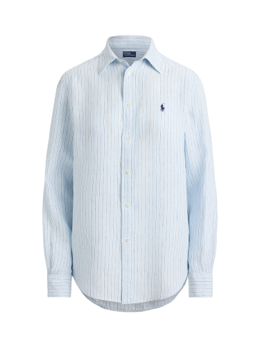 5A Women Classic Fit Striped Linen Shirt 2277