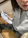 5A Women Classic Fit Striped Linen Shirt 2277