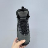 5A Air Jordan 10 Retro Shadow High Top Sneakers Dark Grey