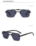 5A Rimless Square Sunglasses 038