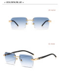 5A Rimless Square Sunglasses 040