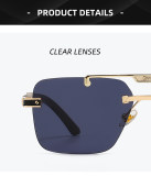 5A Rimless Square Sunglasses 038