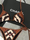 Women's Chevron Check Bikini Set