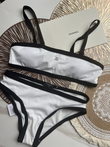 Adult Women's Split Swimsuit Bikini White CH35