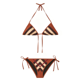 Women's Chevron Check Bikini Set