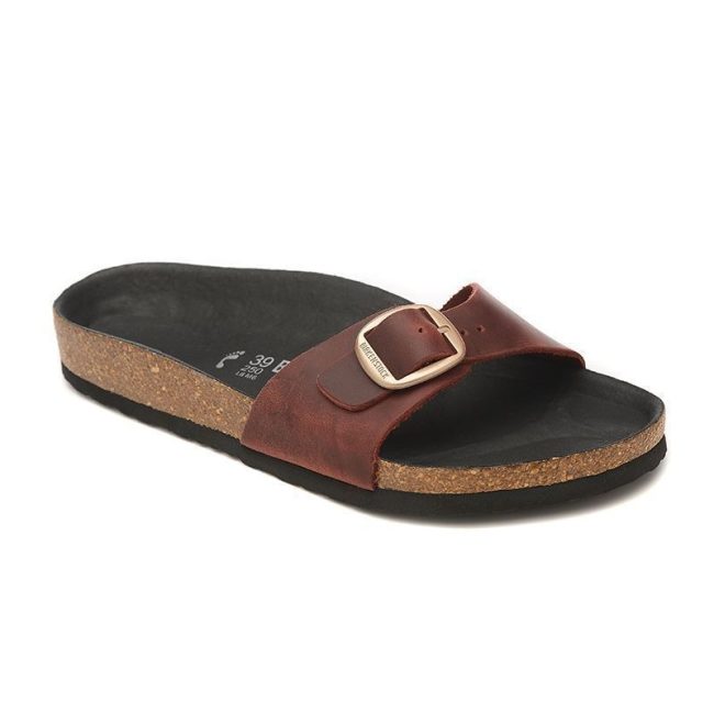 5A Madrid Big Buckle Slip-On Sandals