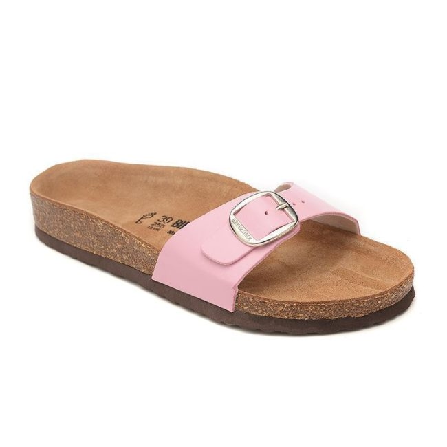 5A Madrid Big Buckle Slip-On Sandals